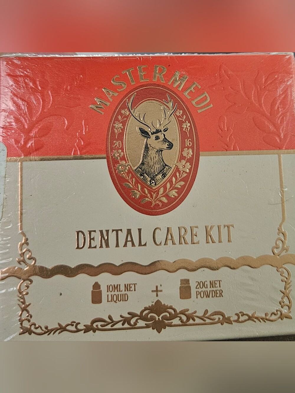 Red & Cream Dental Care Kit
